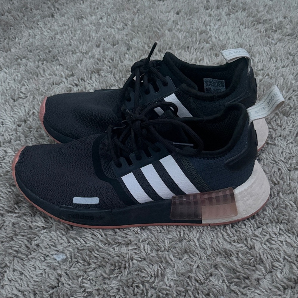 Adidas Black and White Athletic Shoes